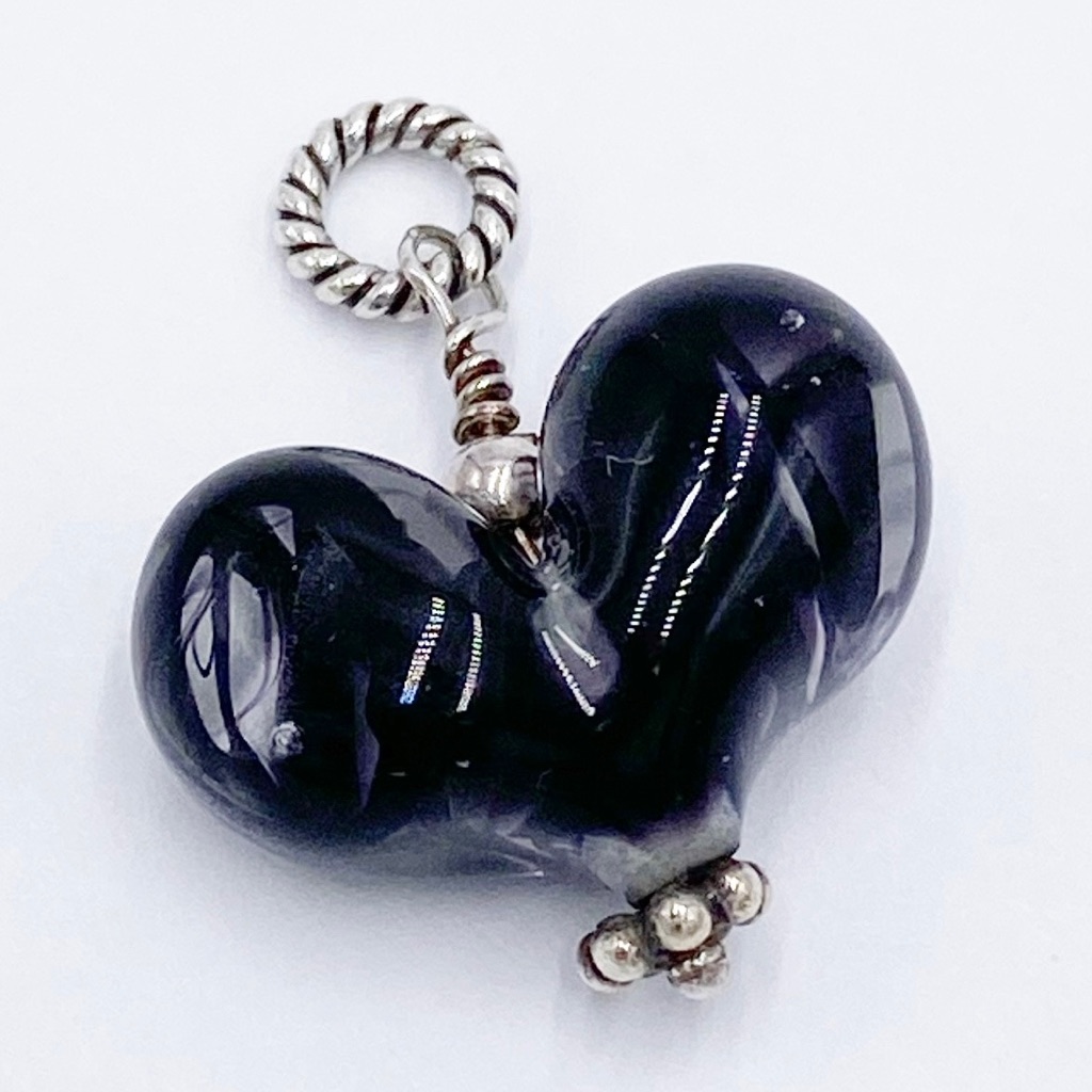 Glass Heart Pendant Murano Style Glass Pendant